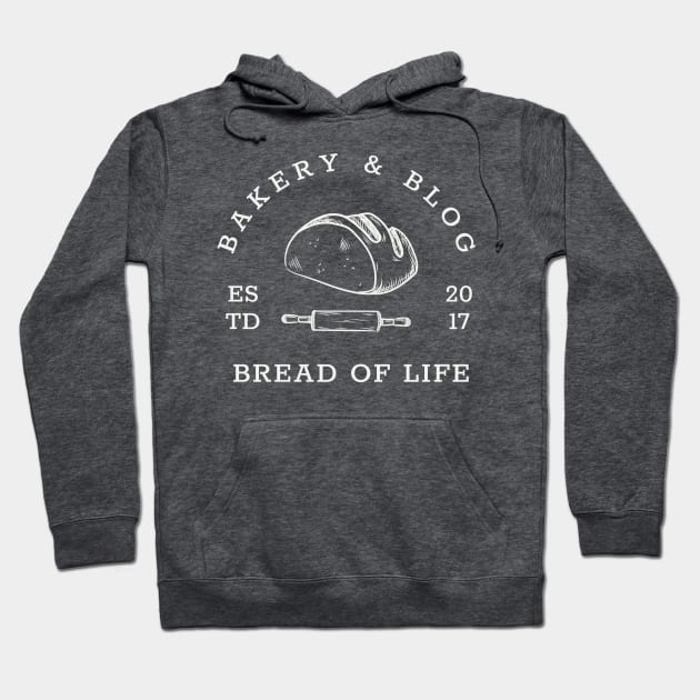 Bread of Life Bakery & Blog | White Logo Hoodie by Bread of Life Bakery & Blog